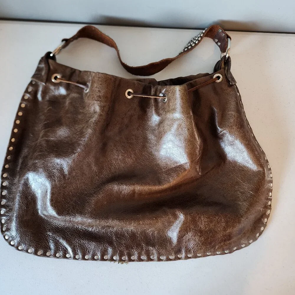 Vintage Large Leather Hobo "EUC" - Picture 13 of 16